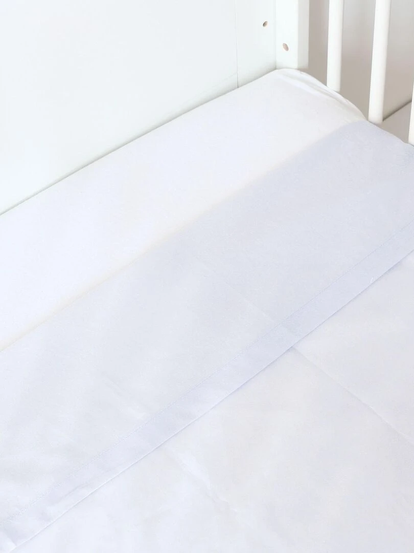 Drap plat lit bébé bébé Trois Kilos Sept Bleu