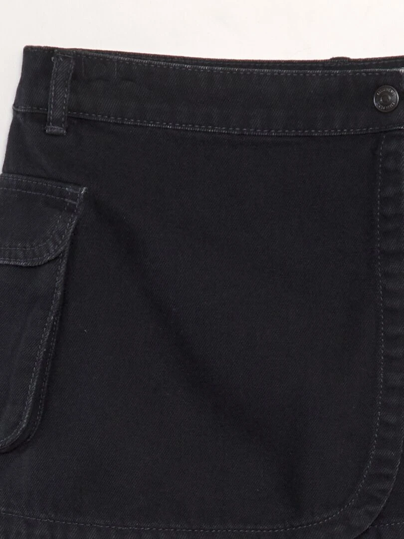 Jupe short en jean   Gris