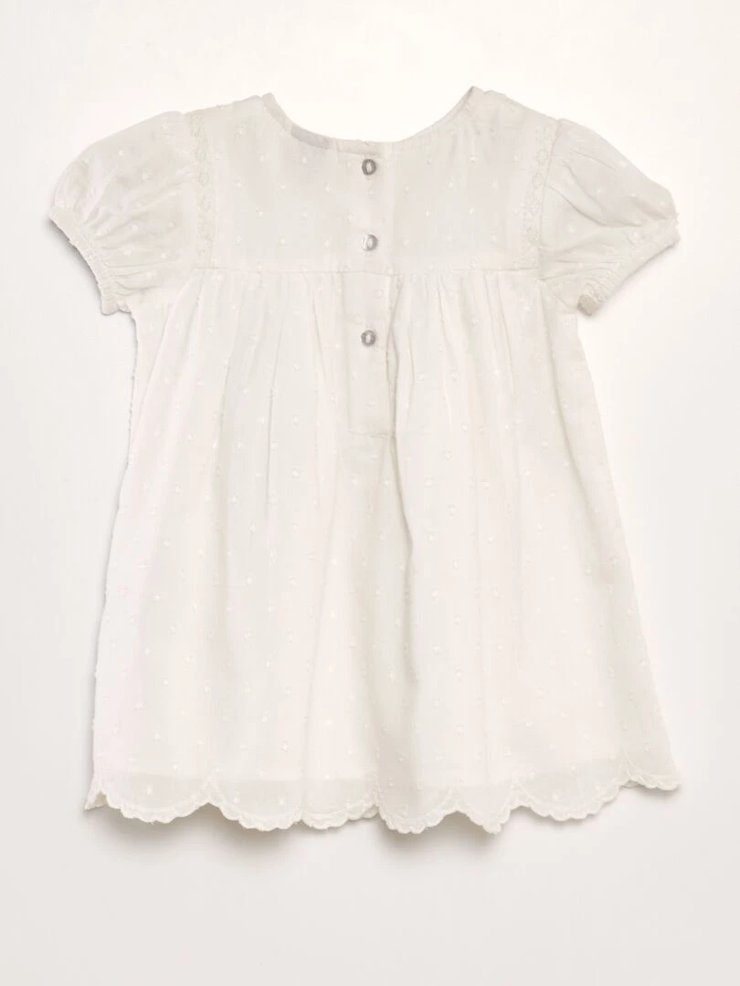 Blouse en voile de coton   blanc