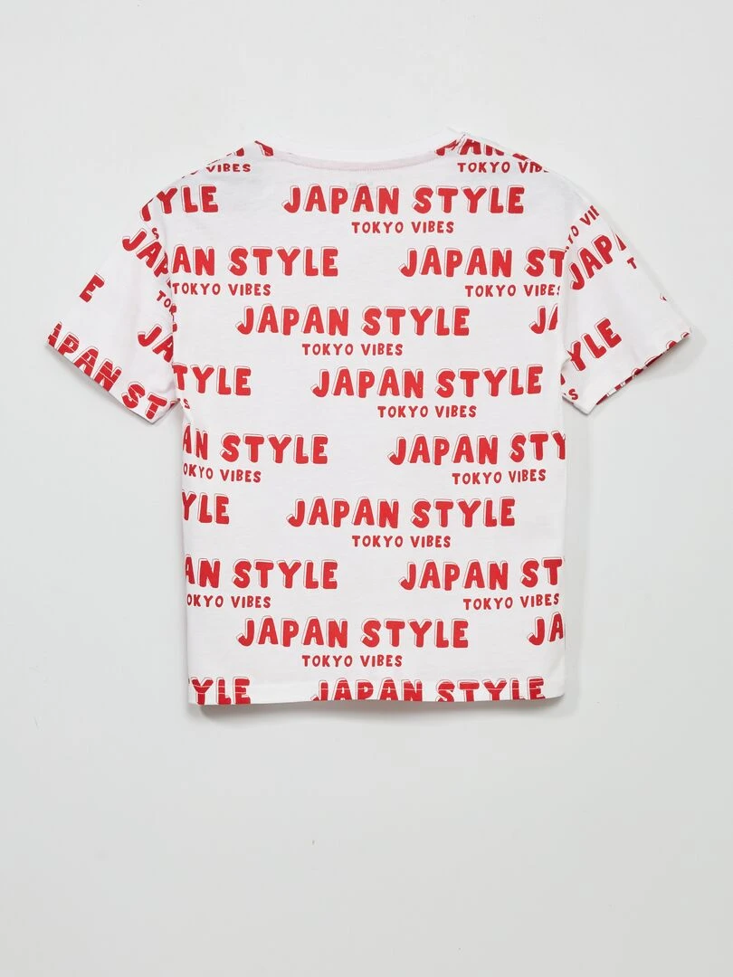 T shirt imprimé 'japon'   Rouge