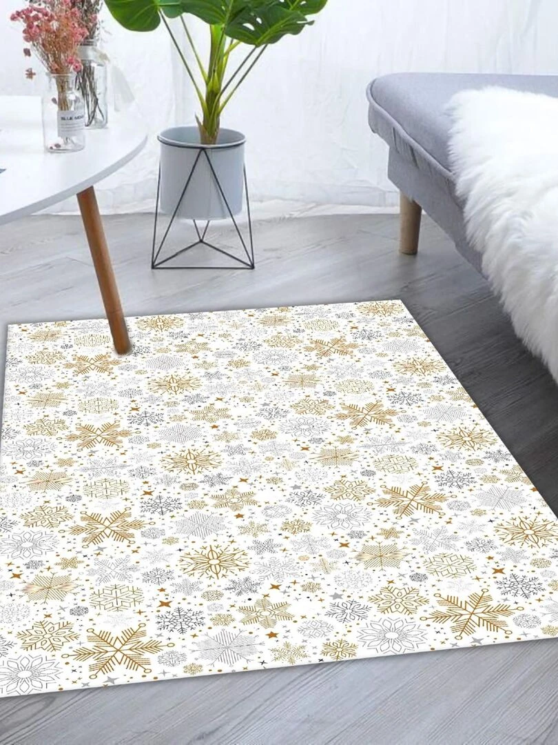 Tapis Magie de Noel Gold Ecru