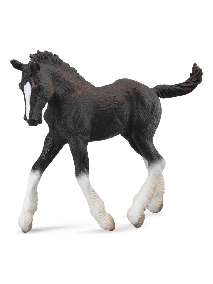 Figurine Cheval : Poulain Shire Horse noir N/A