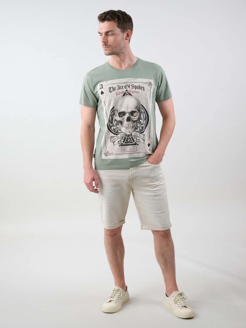T shirt en coton pour homme 'Deeluxe' Vert chèvrefeuille