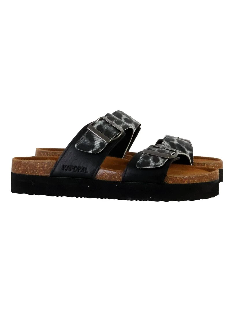 Mules Plate Cuir Solinea   Noir