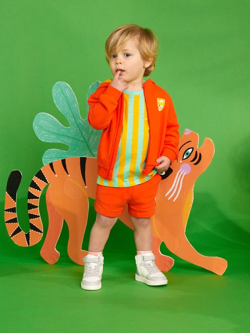 Sweat à capuche zippé x Arianne Butto Orange