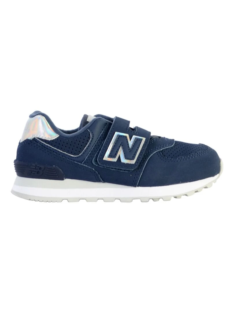 Basket Cuir Enfant New Balance 574 Bleu