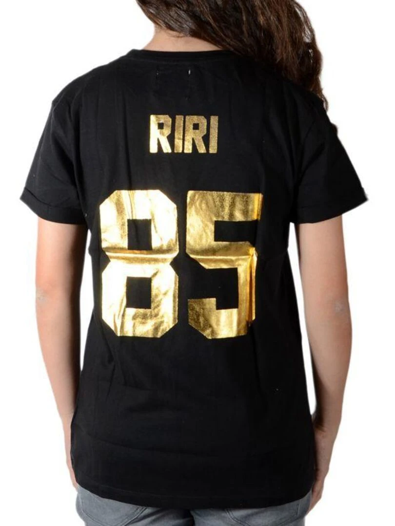 Tee Shirt Little Eleven Paris Riri SS Mixte Garçon Fille Noir Noir