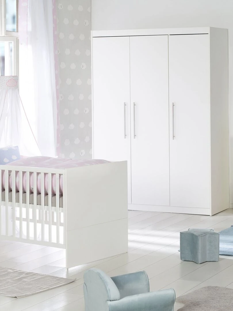 ROBA Armoire "Maren" à 3 portes battantes – blanc Blanc