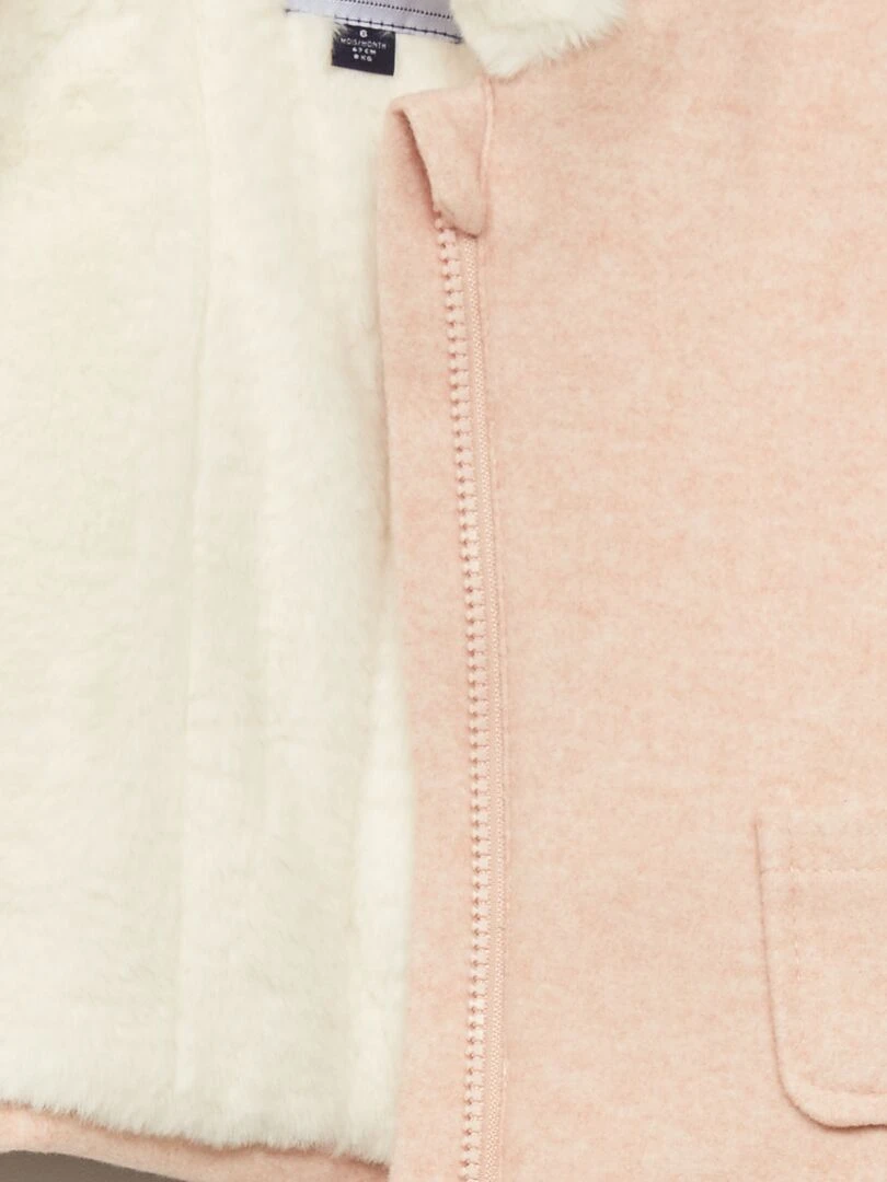 Manteau à capuche   Rose