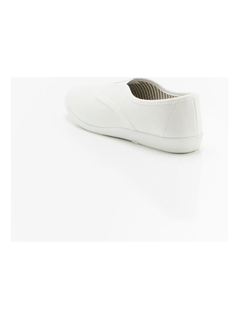 Ballerines d'intérieur en toile   Damart   Blanc
