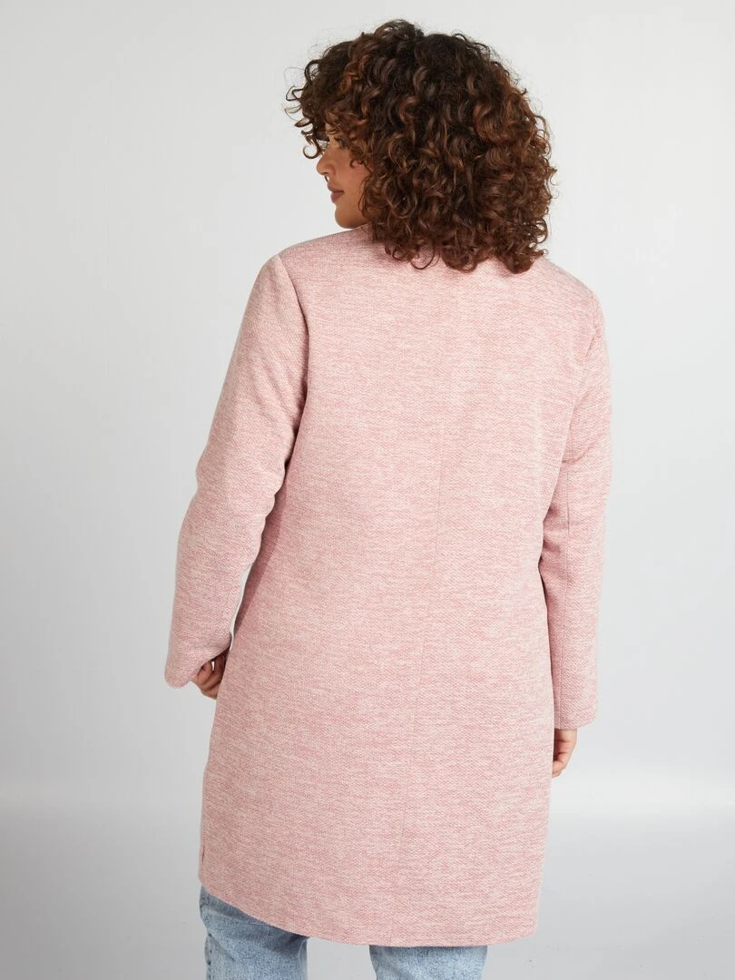 Manteau long chiné 'Only Carmakoma'   Rose