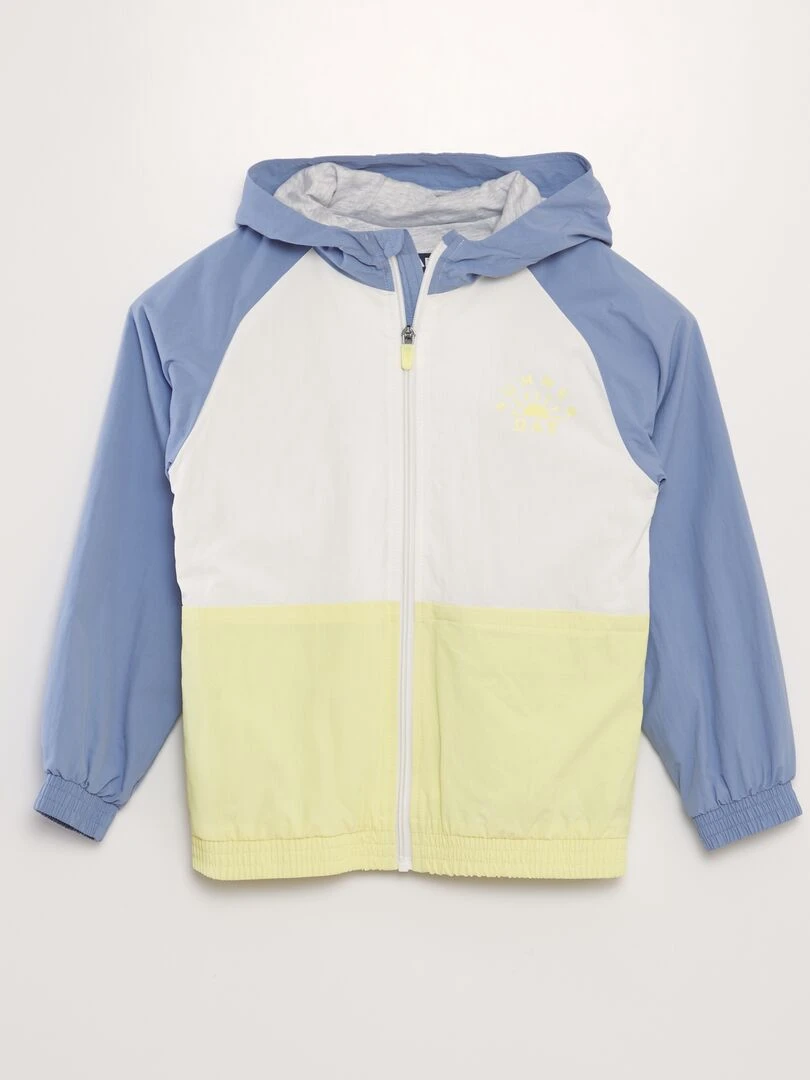 Blouson colorblock déperlant Jaune