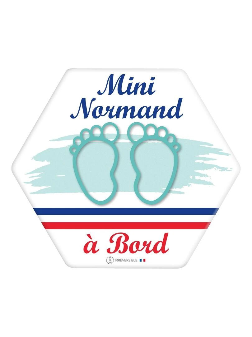 Adhésif bébé à bord Mini Normand Bleu