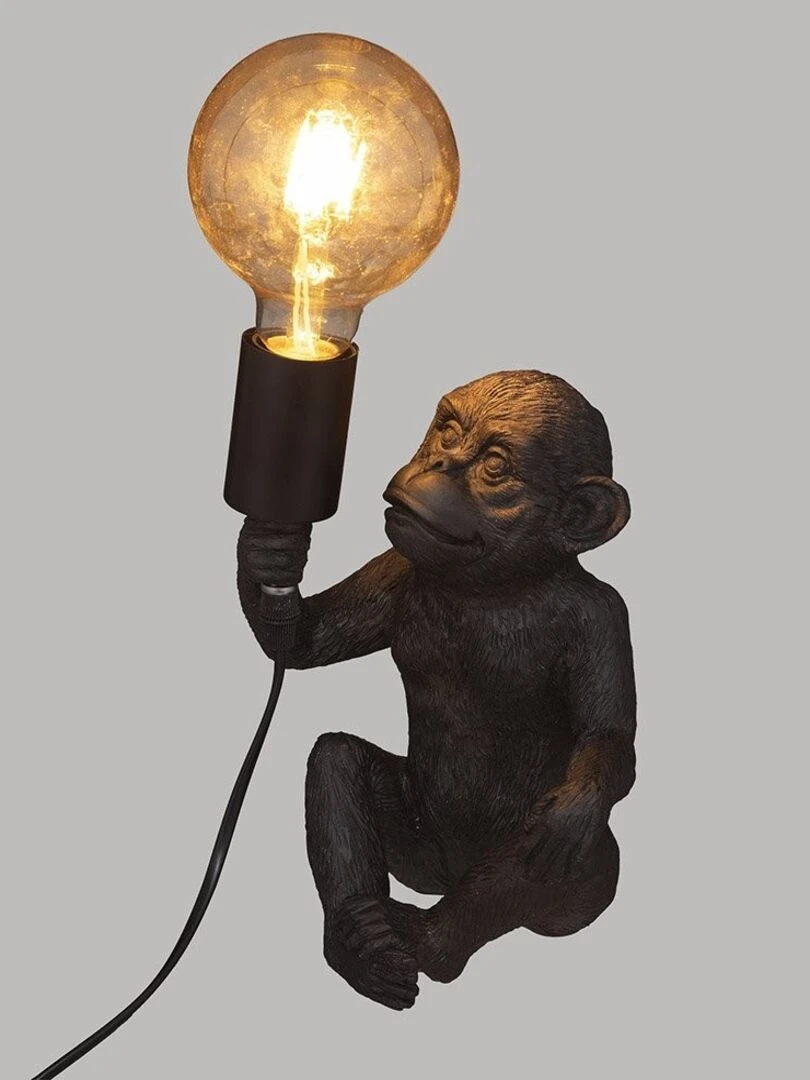 Lampe Singe noir H24.5   Noir