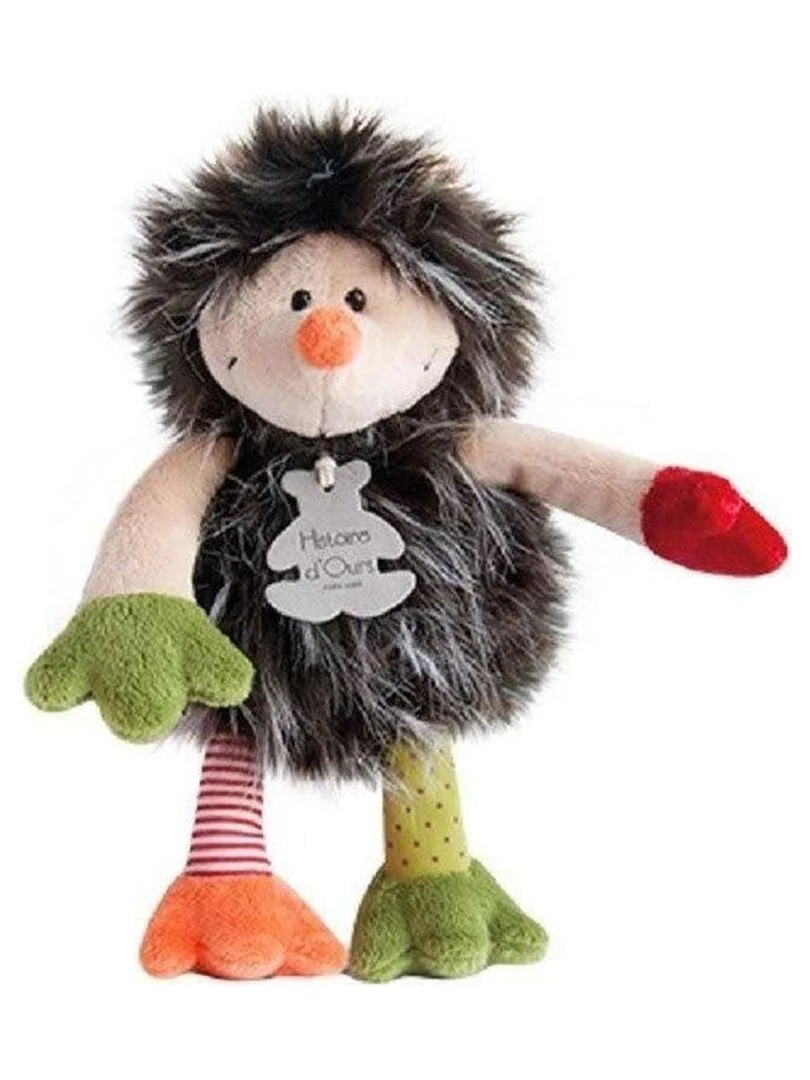 doudou Histoire d'ours Herisson Noir 17cms HO2650 Artychou Pantin Noir