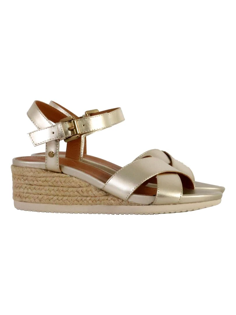 Sandale Compensée Cuir Geox Ischia D02HHC 00022   Doré/or
