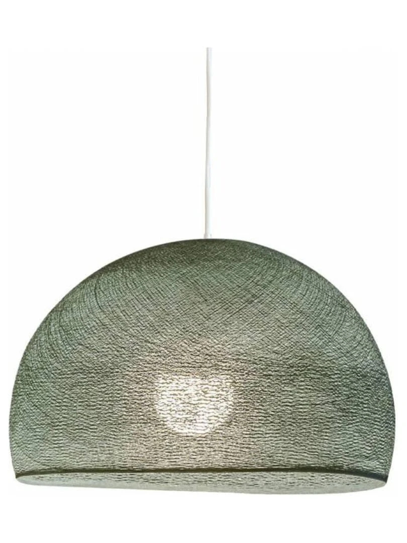 Abat jour coupole vert de gris 50 et sa suspension simple Vert chèvrefeuille