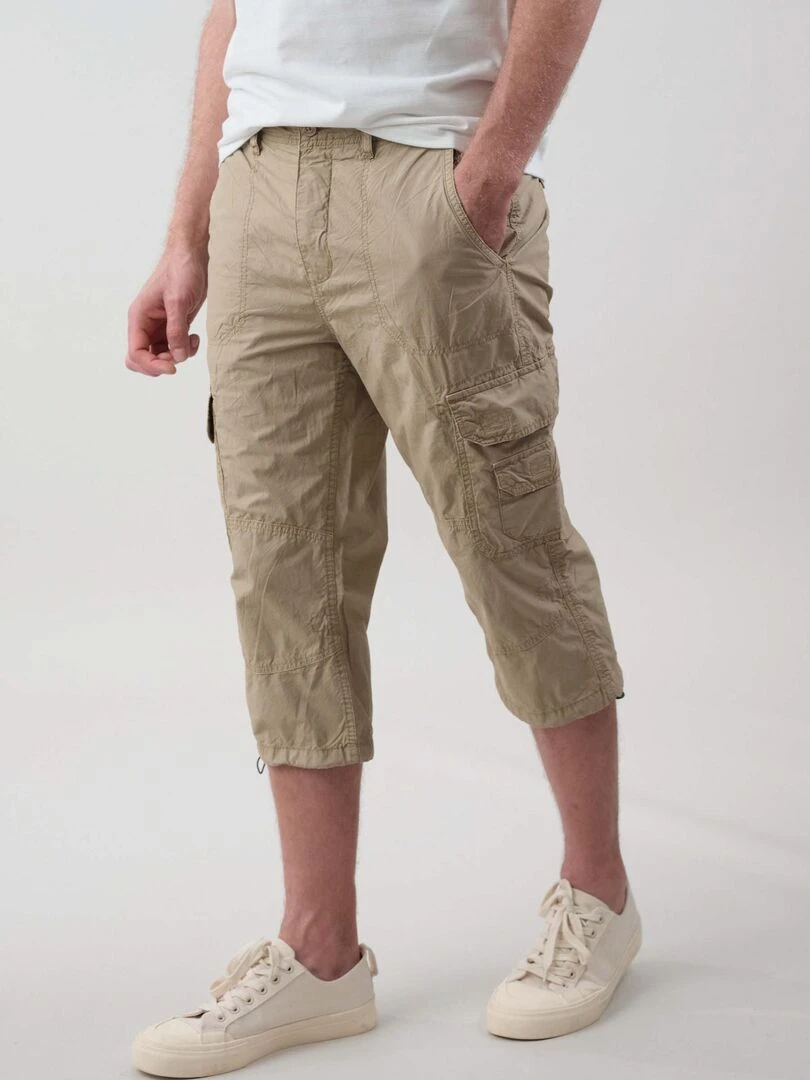 Bermuda homme en popeline 'Deeluxe' Beige