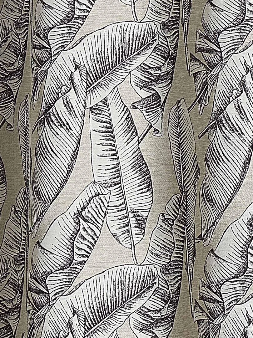 Rideau tamisant à jacquard tropical   Ecru