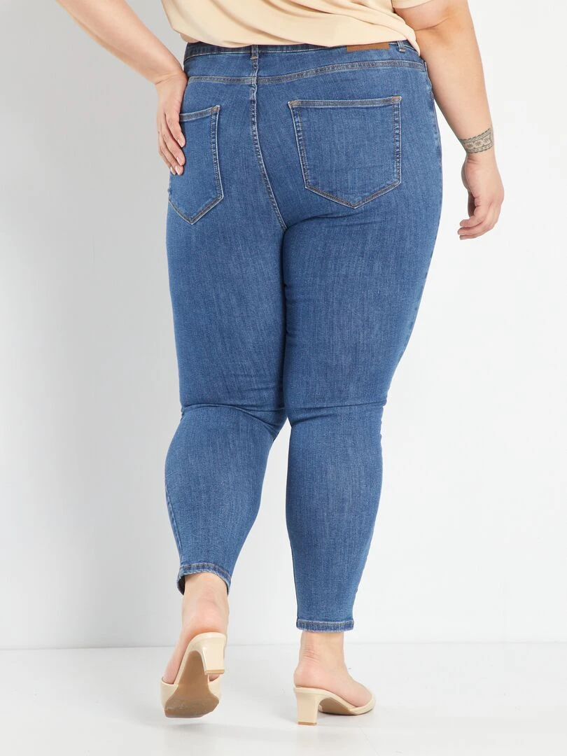 Jean skinny à taille haute   L32   Bleu