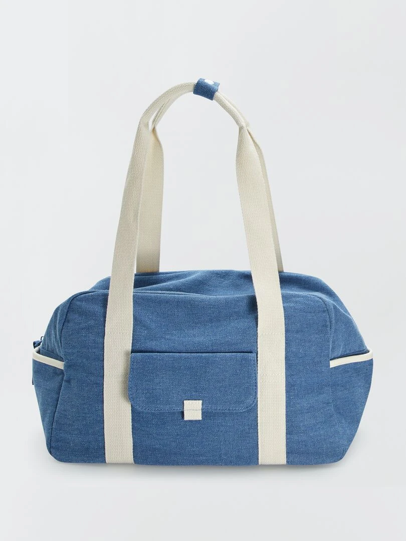Sac de week end en jean Bleu