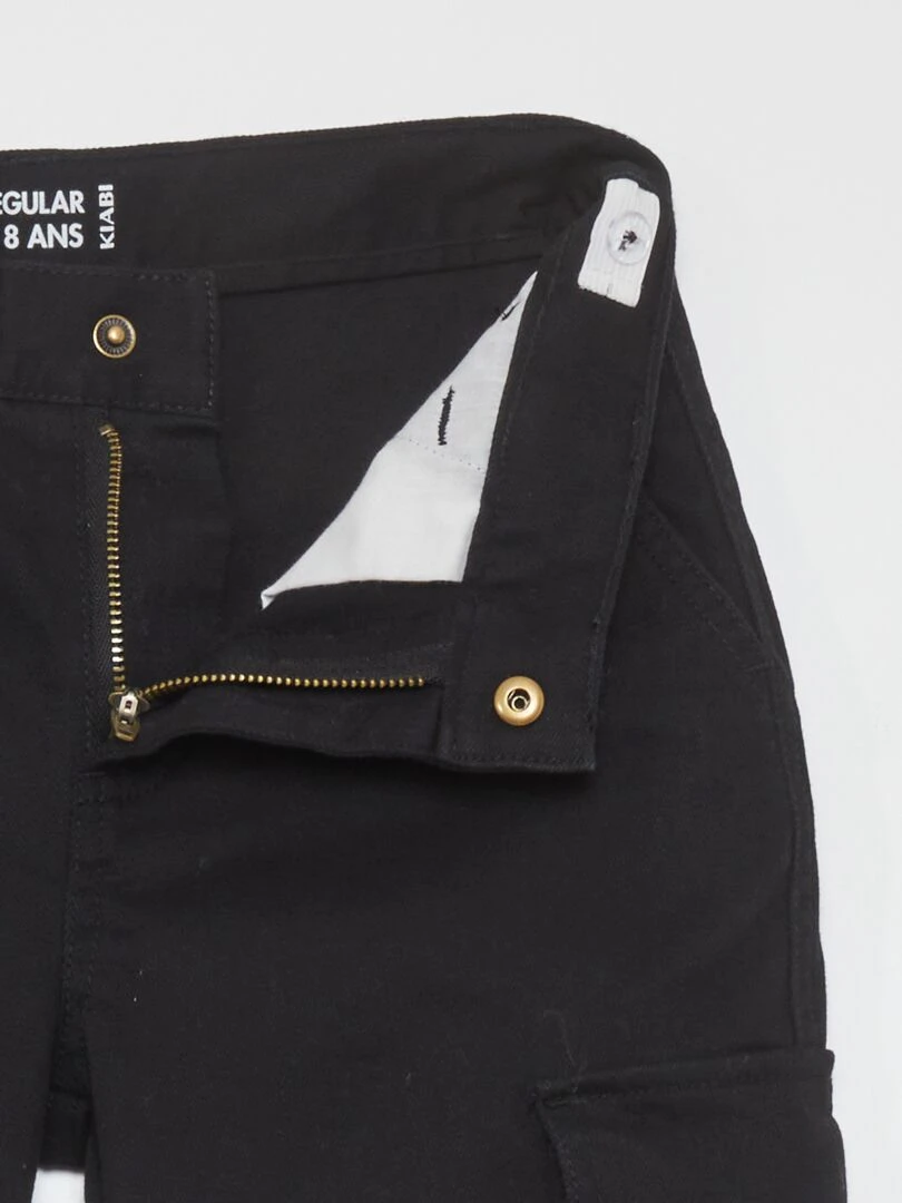 Pantalon slim fit à poches   noir