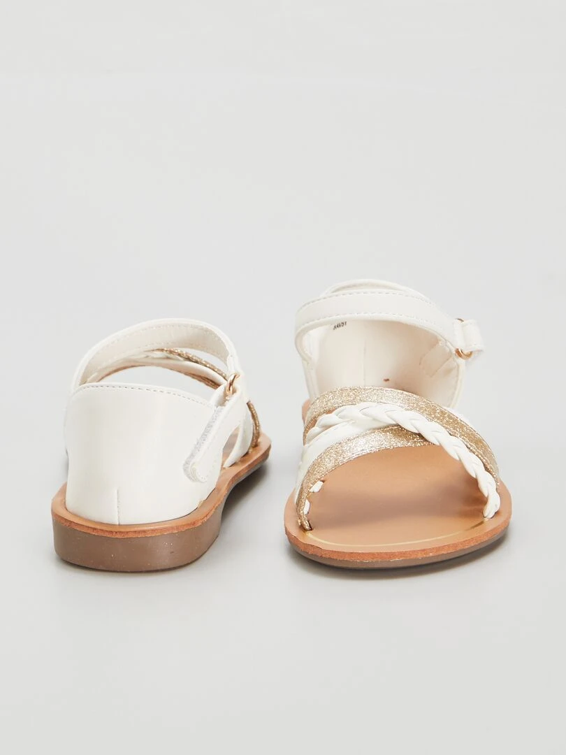 Sandales à brides fantaisies   blanc