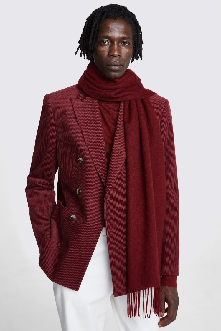 Wine Cashmere Blend Scarf Buy Online at Moss