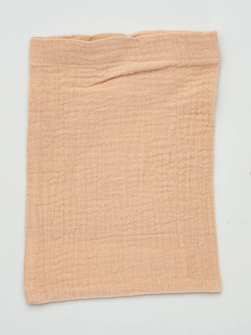 Lot de 3 gants de toilettes en lange   Vert/marron/écru