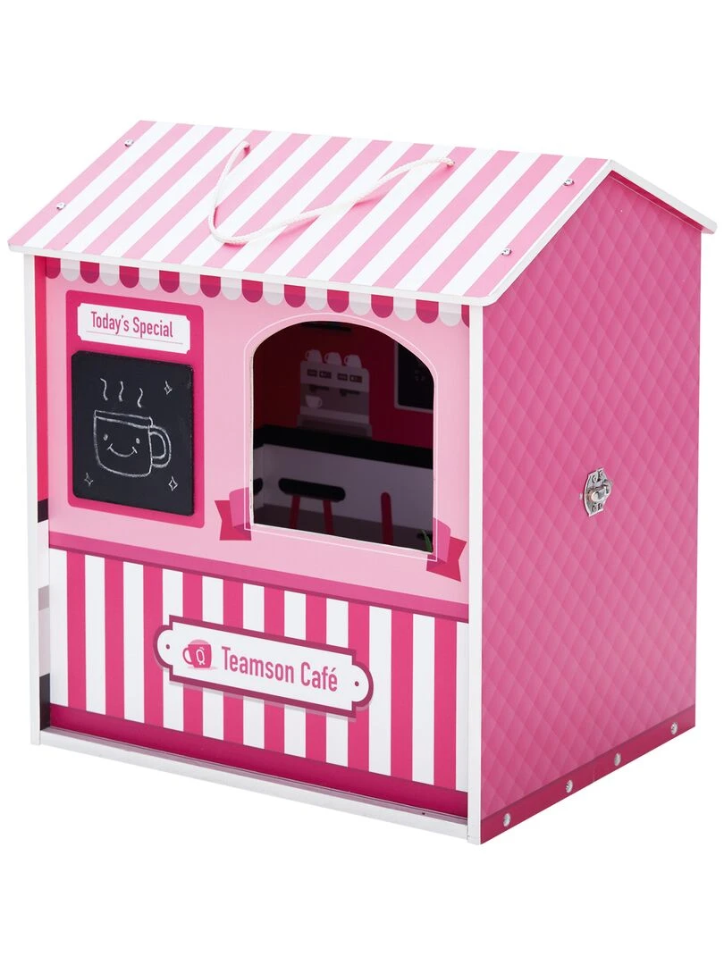 Olivia's Little World Maison de poupée City Café en bois pour fille rose TD 12953A N/A