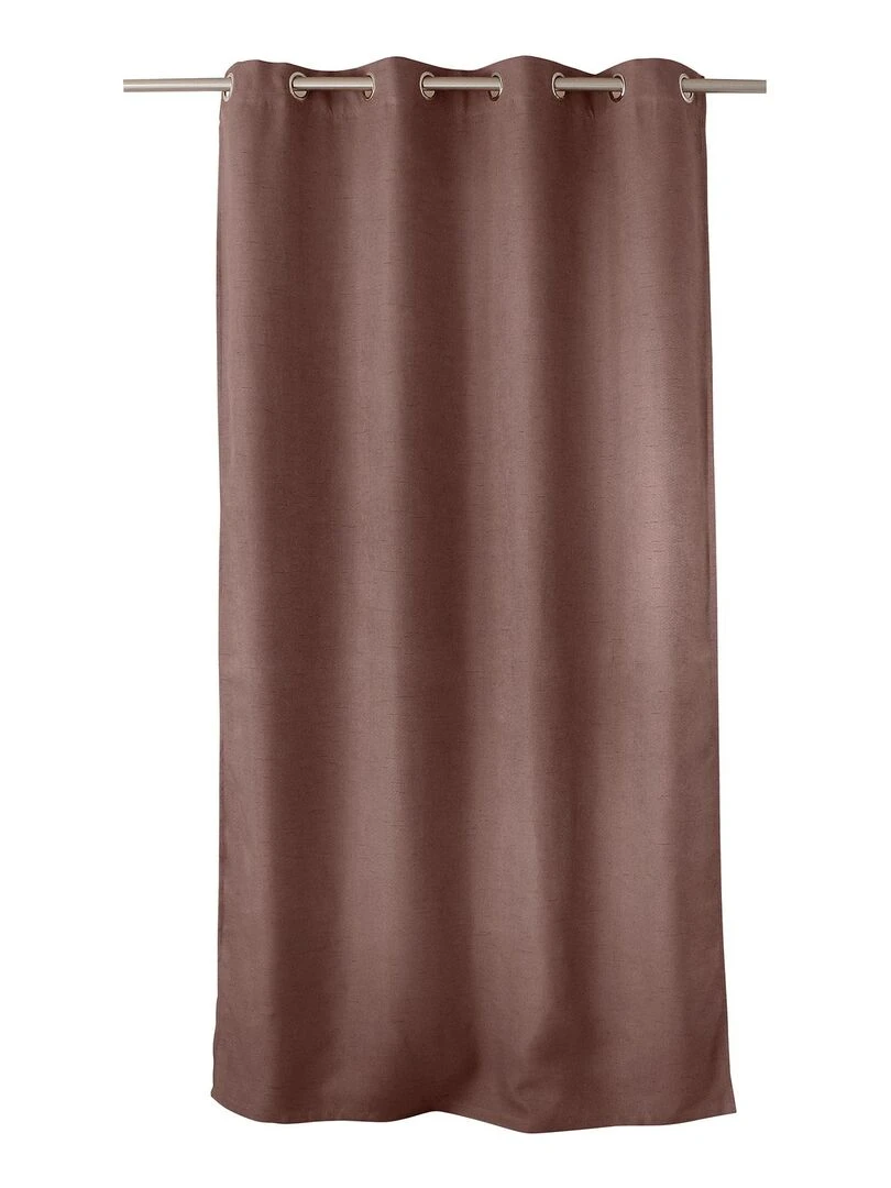 Rideau occultant uni et fileté   Marron glacé