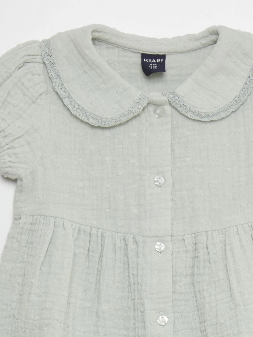 Robe en gaze de coton   Bleu