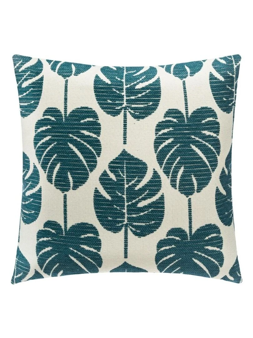 Housse de coussin chenille Feuille 40x40 cm Vert