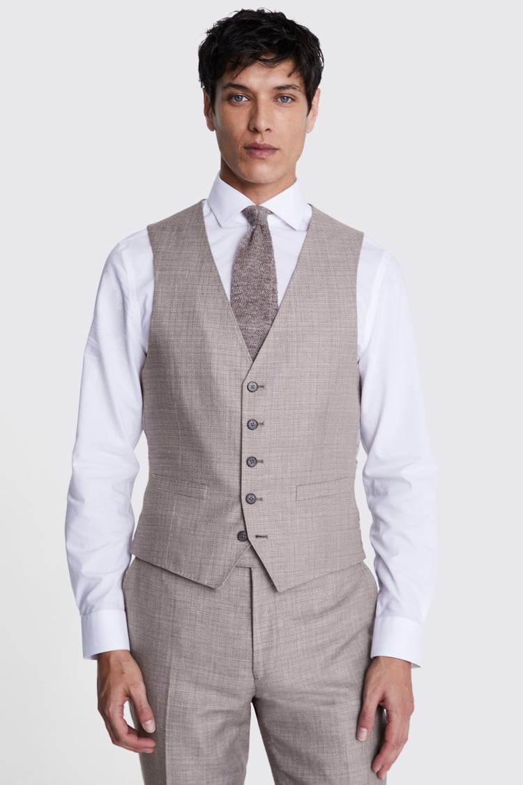 Slim Fit Light Grey Waistcoat    Buy Online at Moss