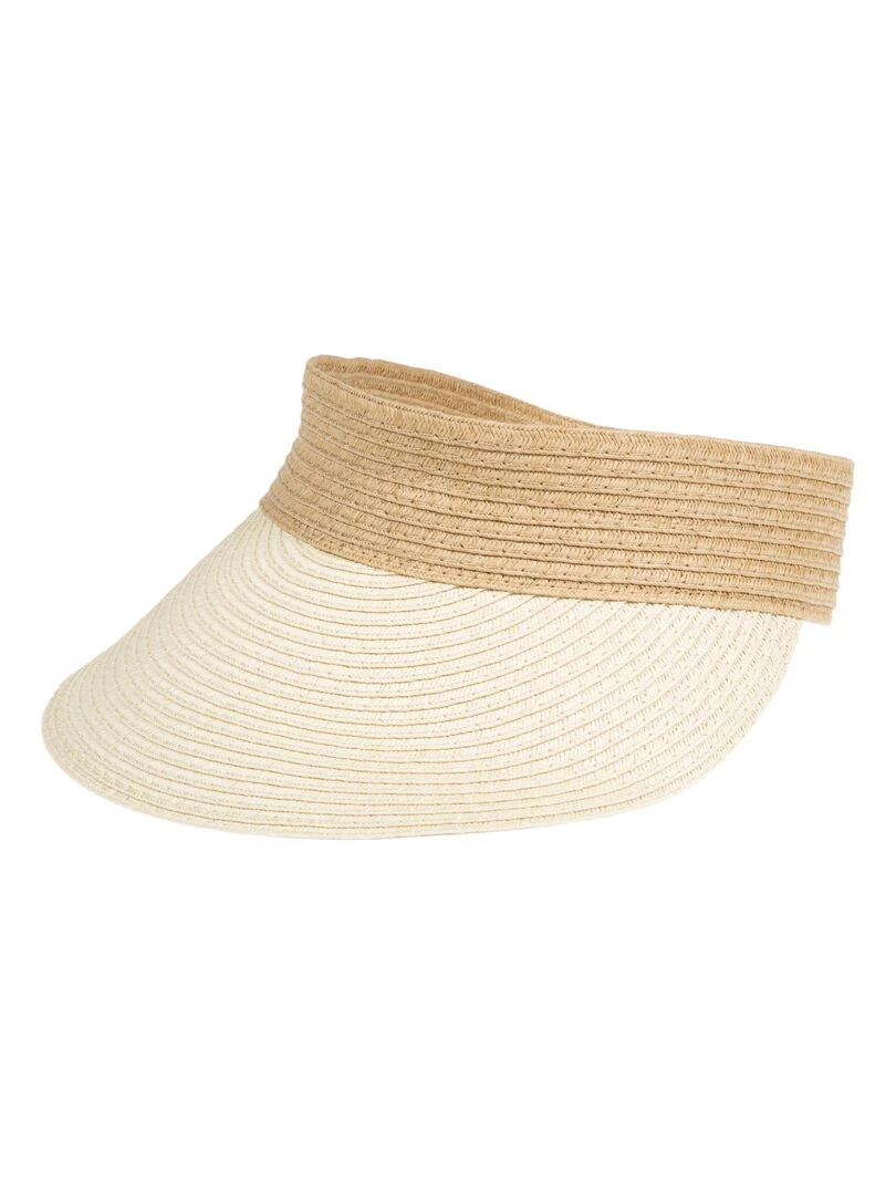 Casquette visière Femme ajustable bicolore Beige