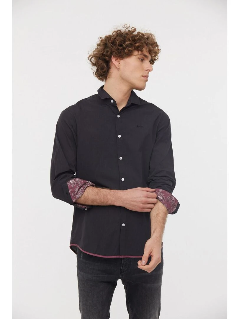 Lee Cooper   Chemise manches longues coton regular DLEO   Noir