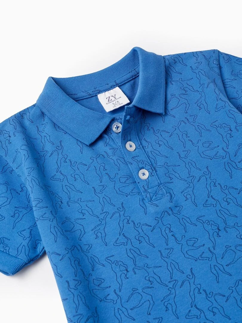 Polo + Short En Piqué De Coton Pour Garçon  PICASSO   Bleu