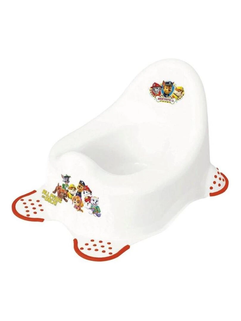 POT BÉBÉ À PIEDS ANTIDÉRAPANT DISNEY "PAW PATROL" Blanc Rouge Noir