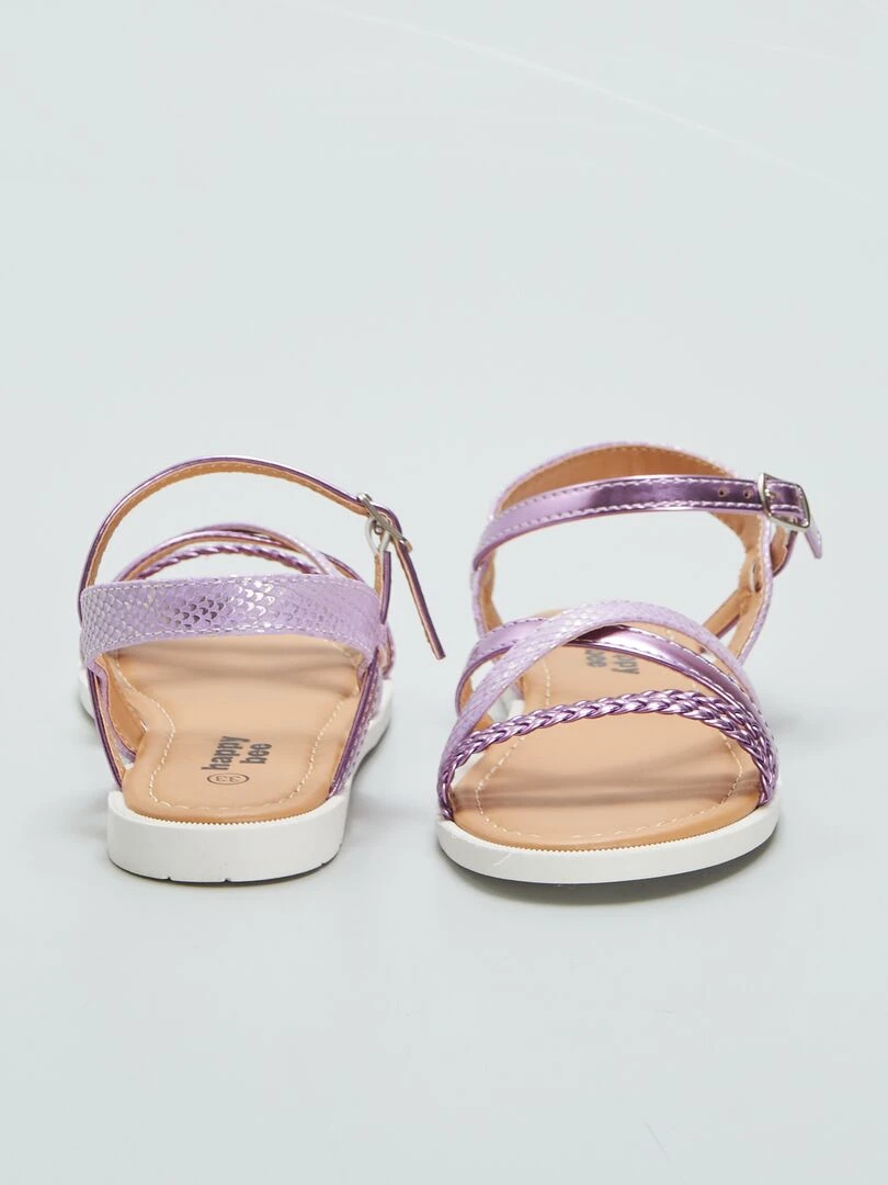 Sandales avec jeu de brides   Rose