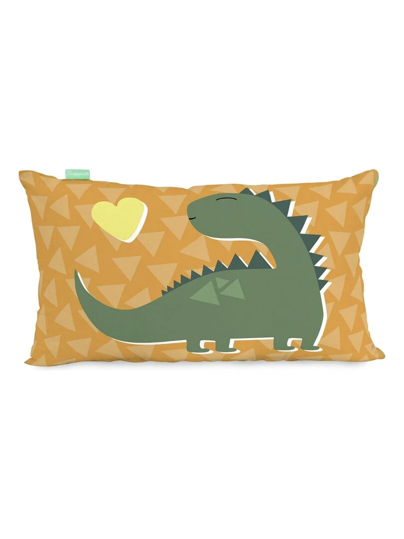 Housse de coussin Happydino "Happyfriday" Blanc
