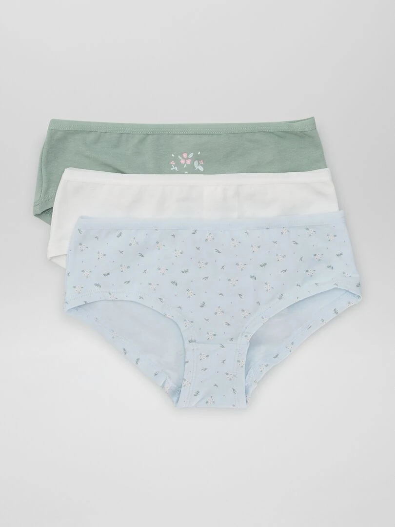 Lot de shorties Bleu/blanc/vert