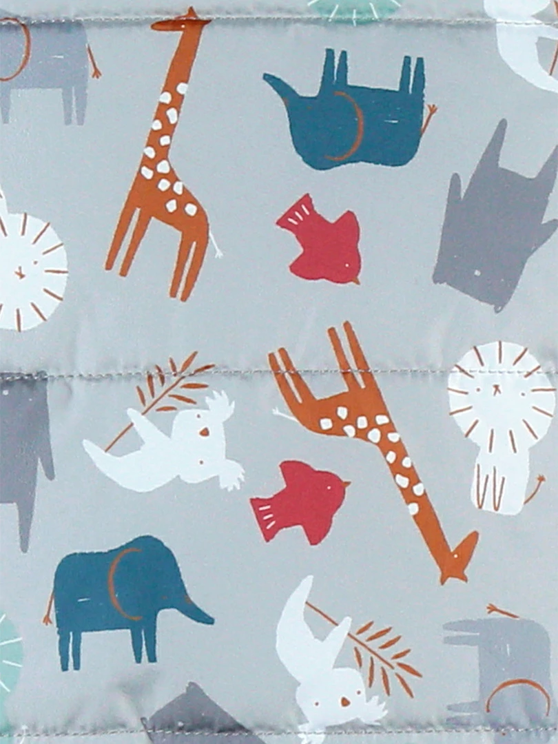 Veste Déperlante Doublée De Veloudoux    Noir Blanc