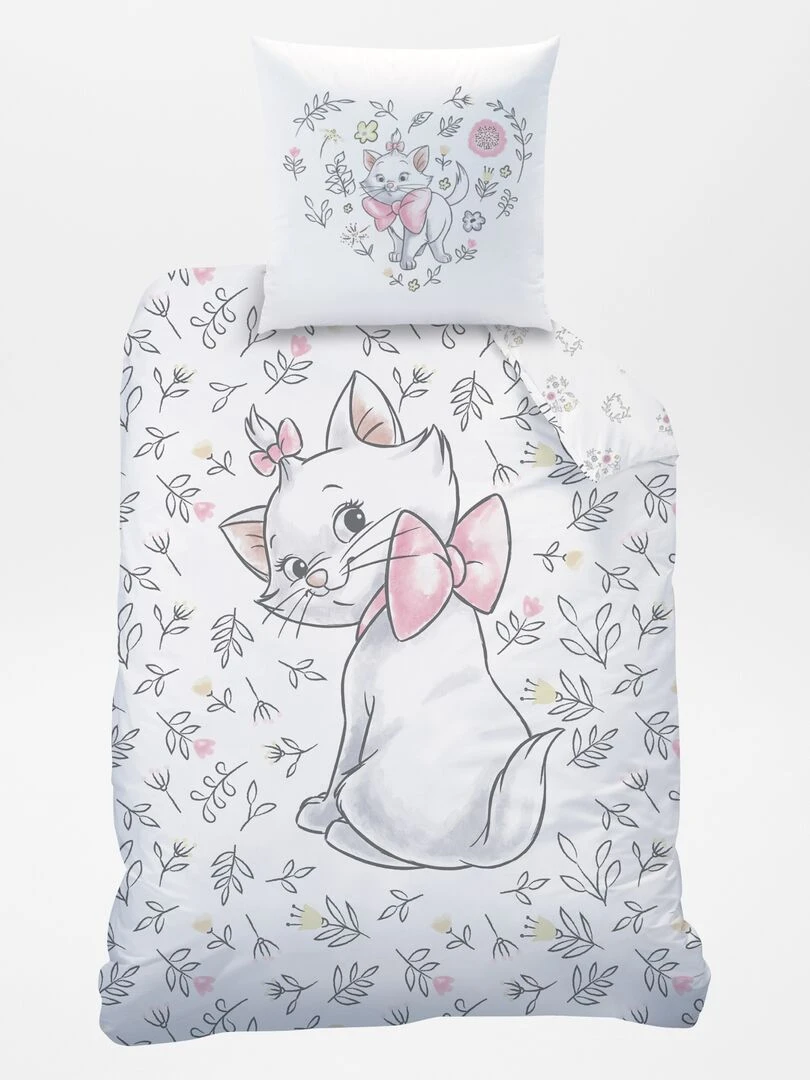 Parure de lit 'les Aristochats'   1 personne   Blanc