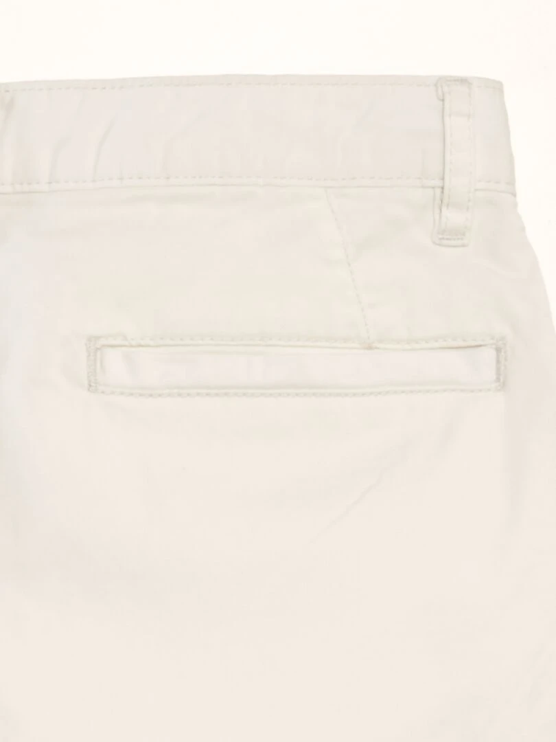 Bermuda chino uni   blanc