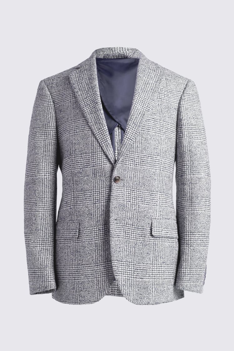 Ted Baker Tailored Fit Navy Check Jacket    Buy Online at Moss