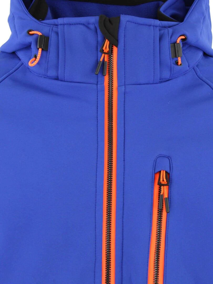 Blouson softshell homme CAMETIS   PEAK MOUNTAIN   Bleu Blanc