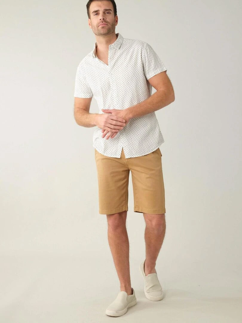Chemise homme à motifs palmiers 'Deeluxe'   Blanc