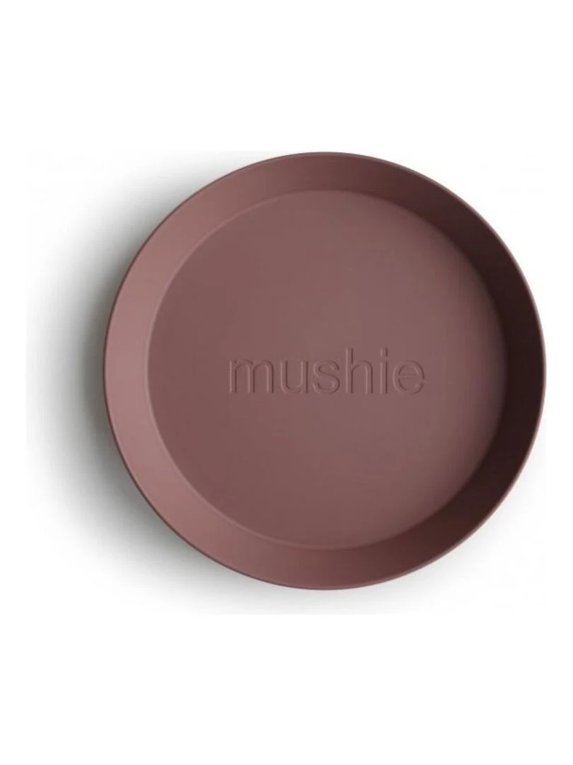 Lot de 2 assiettes rondes Mushie Marron Mushie Marron