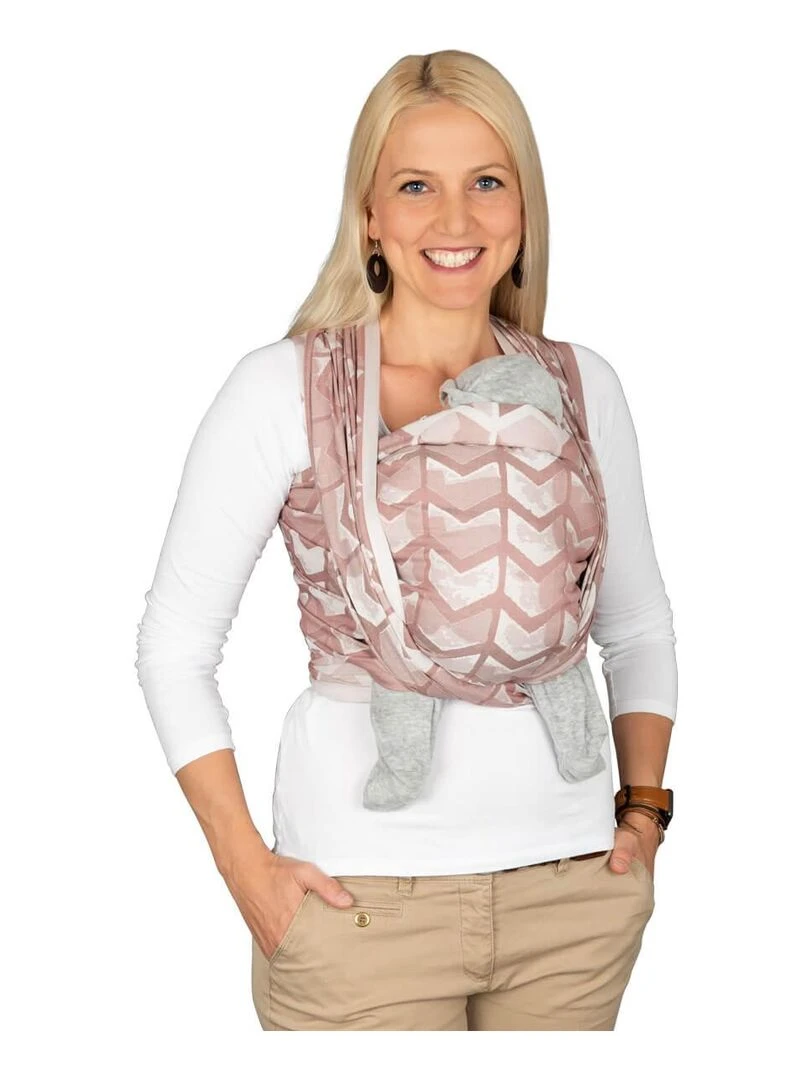Hoppediz Écharpe de portage tissée bio Rose