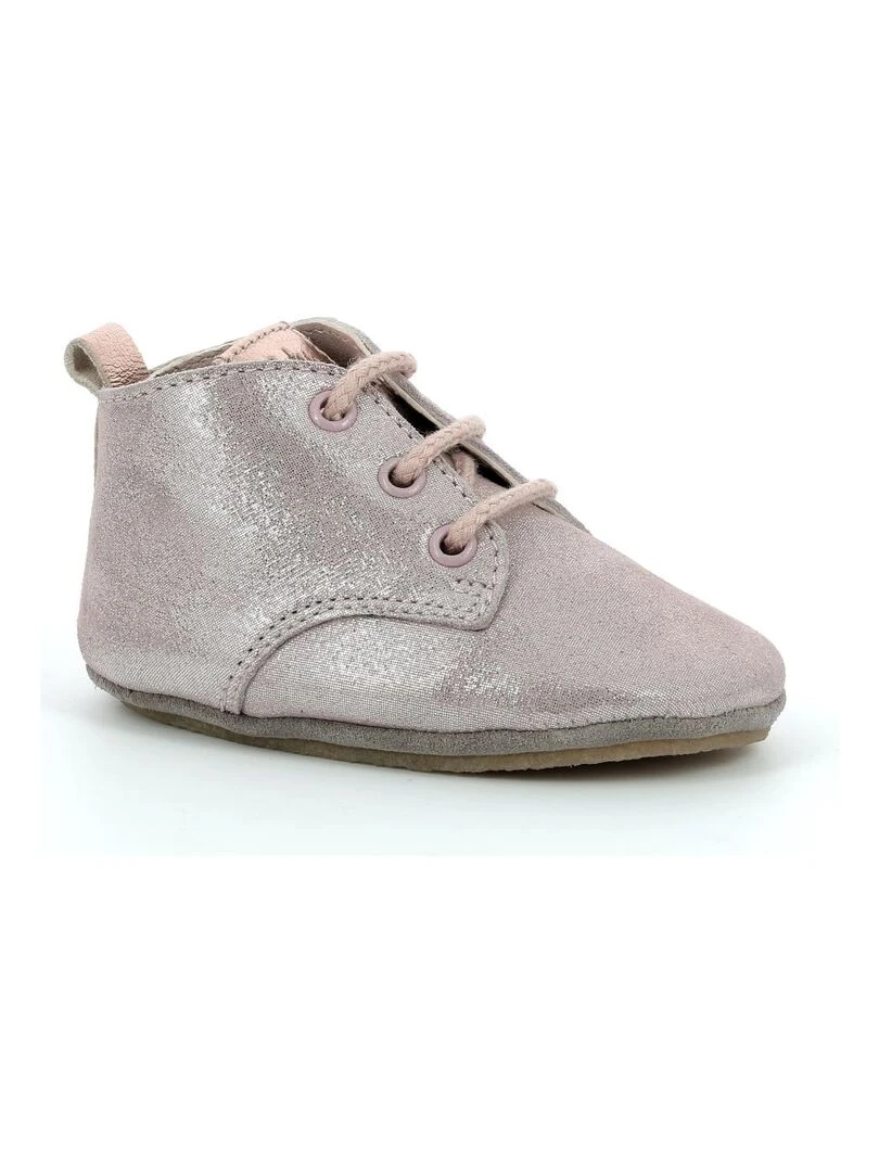 Chaussons Cuir Layas Rose